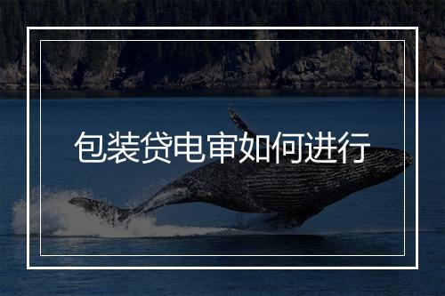 包装贷电审如何进行
