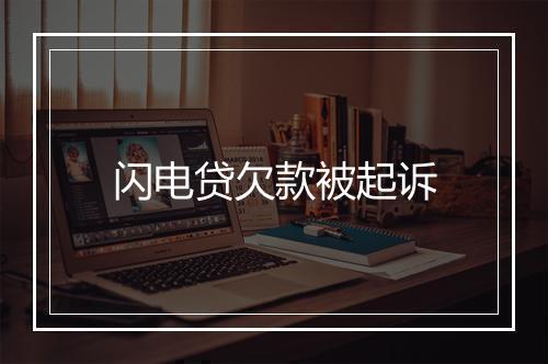 闪电贷欠款被起诉