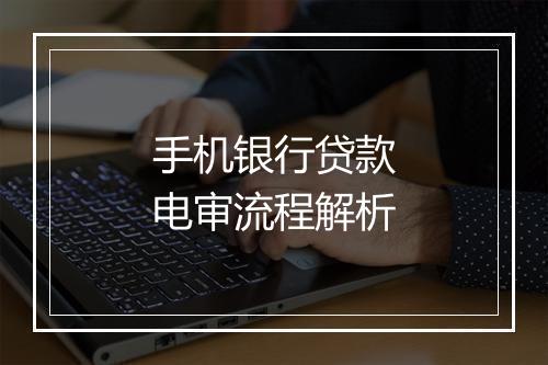 手机银行贷款电审流程解析