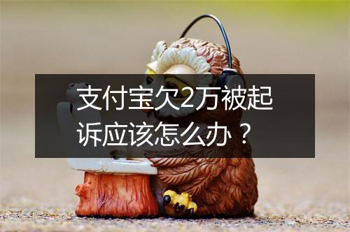 支付宝欠2万被起诉应该怎么办？