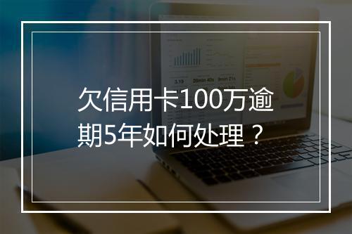欠信用卡100万逾期5年如何处理？