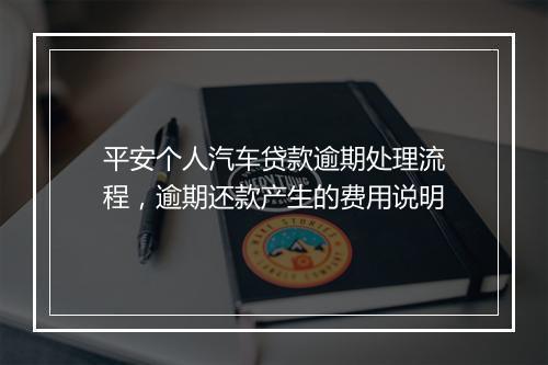 平安个人汽车贷款逾期处理流程，逾期还款产生的费用说明