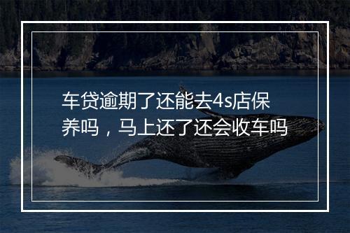 车贷逾期了还能去4s店保养吗，马上还了还会收车吗