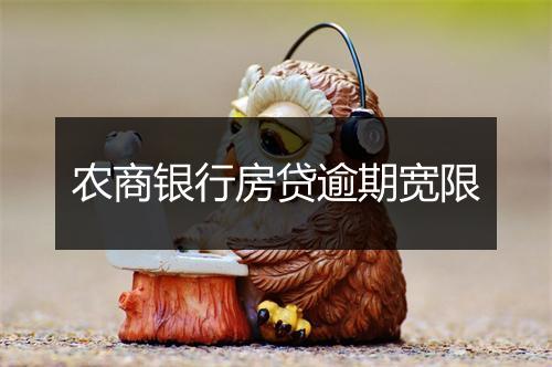 农商银行房贷逾期宽限