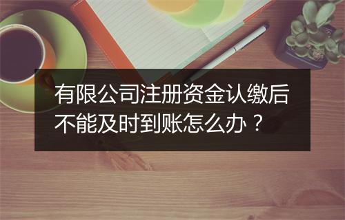 有限公司注册资金认缴后不能及时到账怎么办？