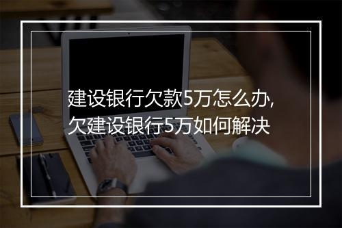 建设银行欠款5万怎么办,欠建设银行5万如何解决