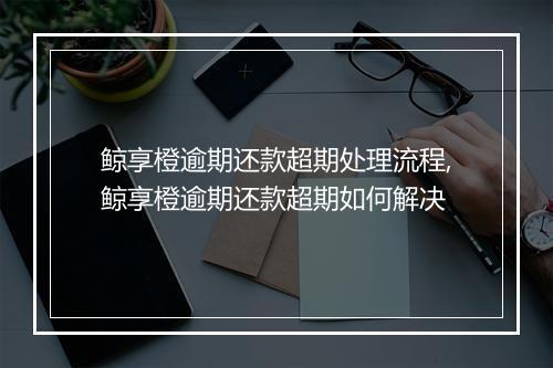 鲸享橙逾期还款超期处理流程,鲸享橙逾期还款超期如何解决
