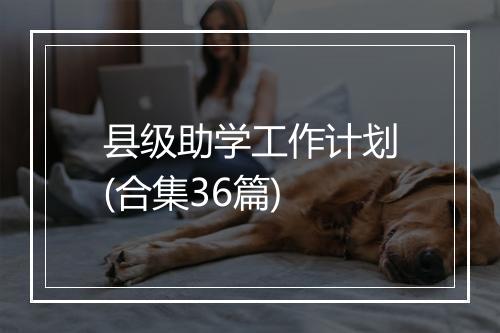 县级助学工作计划(合集36篇)
