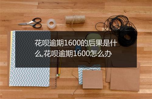 花呗逾期1600的后果是什么,花呗逾期1600怎么办