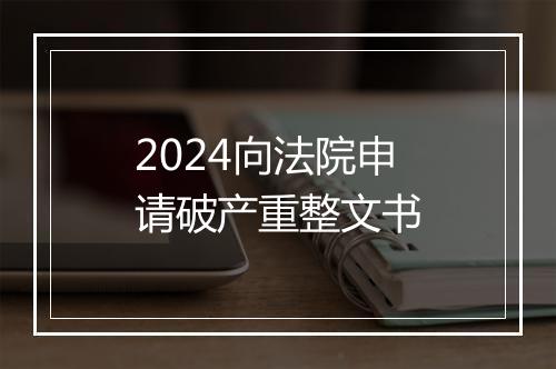 2024向法院申请破产重整文书
