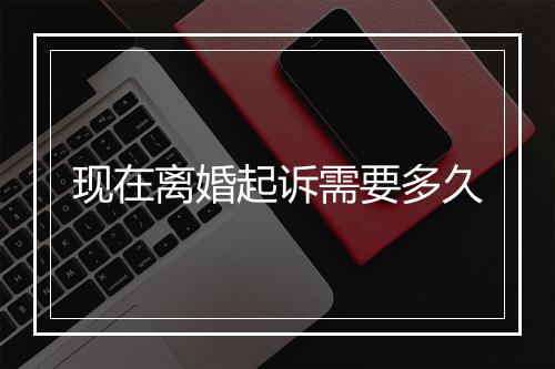 现在离婚起诉需要多久