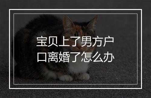 宝贝上了男方户口离婚了怎么办
