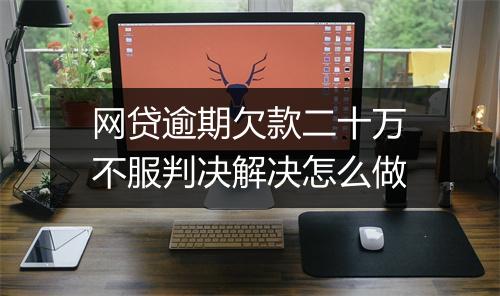 网贷逾期欠款二十万不服判决解决怎么做