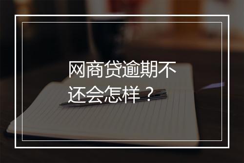 网商贷逾期不还会怎样？