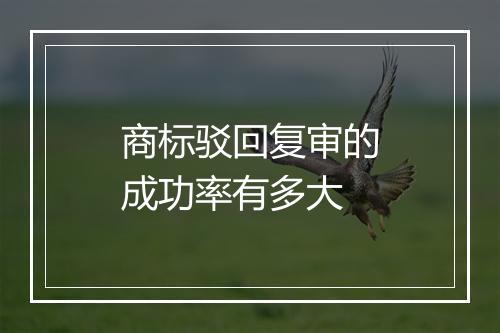 商标驳回复审的成功率有多大