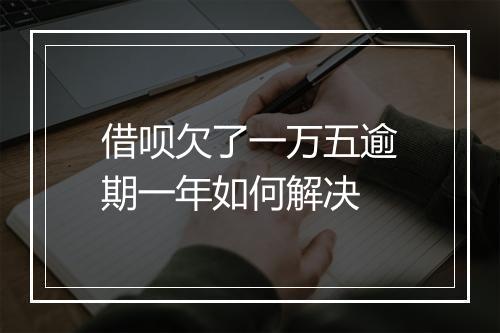 借呗欠了一万五逾期一年如何解决