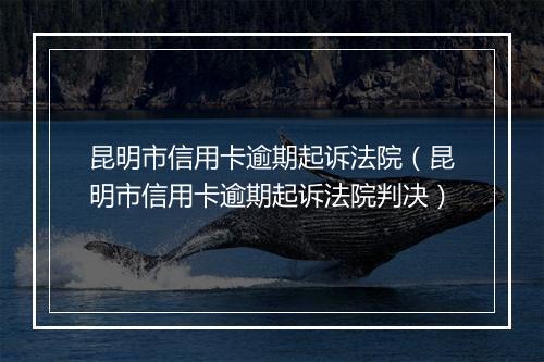 昆明市信用卡逾期起诉法院（昆明市信用卡逾期起诉法院判决）