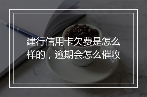 建行信用卡欠费是怎么样的，逾期会怎么催收