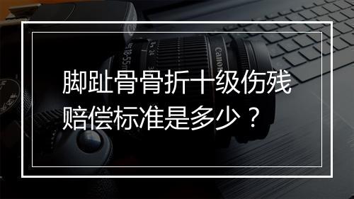 脚趾骨骨折十级伤残赔偿标准是多少？