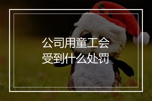 公司用童工会受到什么处罚