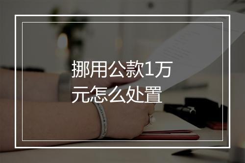 挪用公款1万元怎么处置