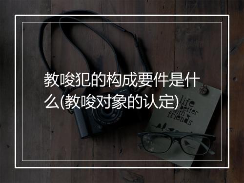 教唆犯的构成要件是什么(教唆对象的认定)