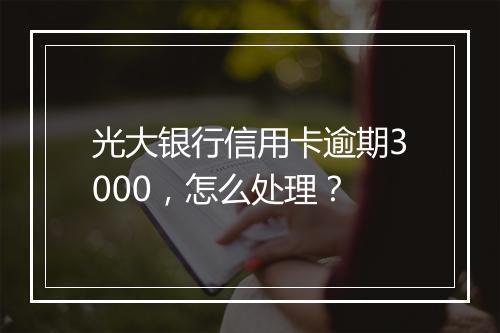 光大银行信用卡逾期3000，怎么处理？