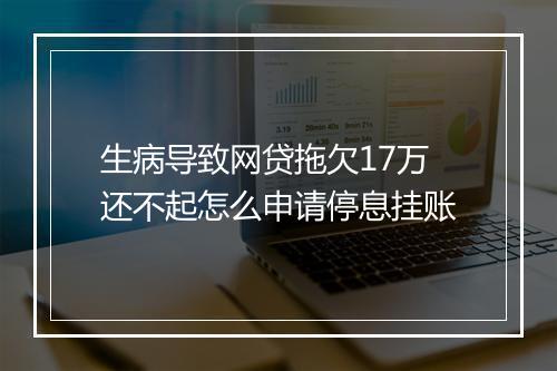 生病导致网贷拖欠17万还不起怎么申请停息挂账