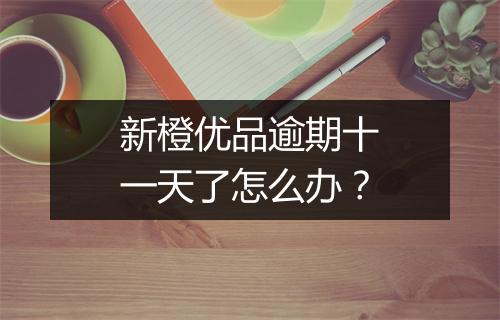 新橙优品逾期十一天了怎么办？