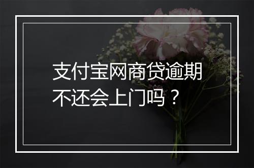 支付宝网商贷逾期不还会上门吗？