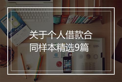 关于个人借款合同样本精选9篇