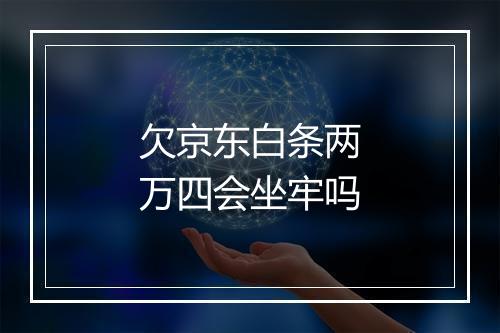 欠京东白条两万四会坐牢吗