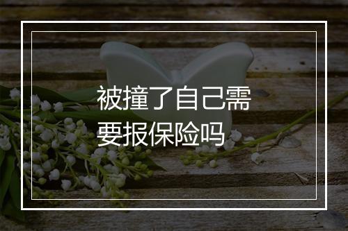 被撞了自己需要报保险吗