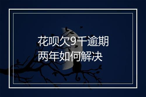 花呗欠9千逾期两年如何解决