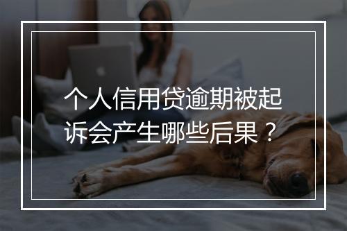 个人信用贷逾期被起诉会产生哪些后果？