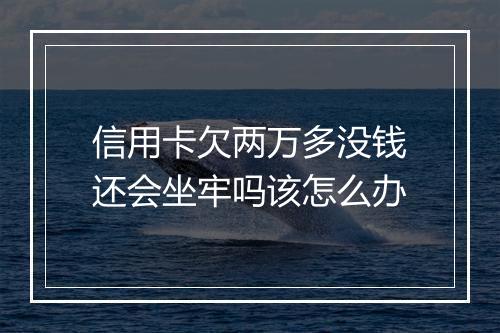 信用卡欠两万多没钱还会坐牢吗该怎么办