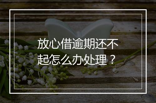 放心借逾期还不起怎么办处理？