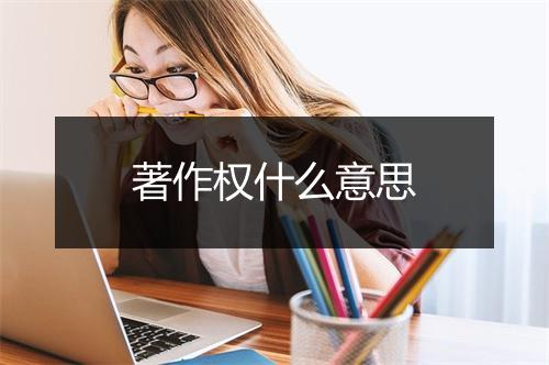 著作权什么意思