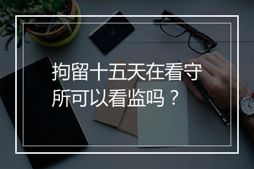 拘留十五天在看守所可以看监吗？