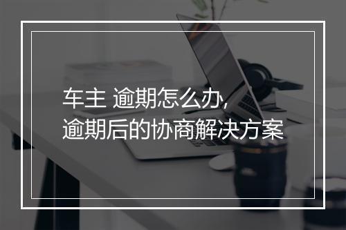 车主 逾期怎么办, 逾期后的协商解决方案