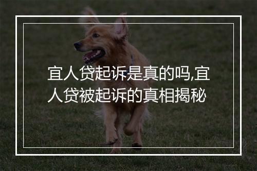 宜人贷起诉是真的吗,宜人贷被起诉的真相揭秘