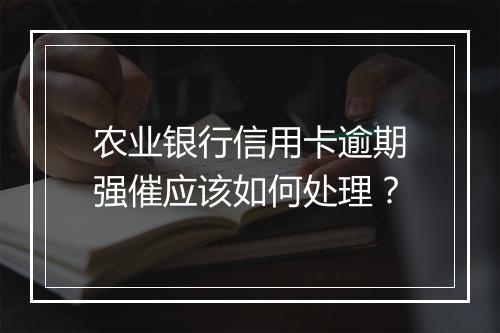 农业银行信用卡逾期强催应该如何处理？