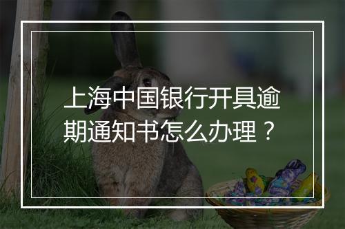 上海中国银行开具逾期通知书怎么办理？