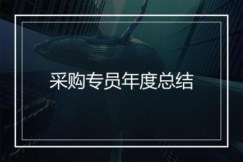 采购专员年度总结
