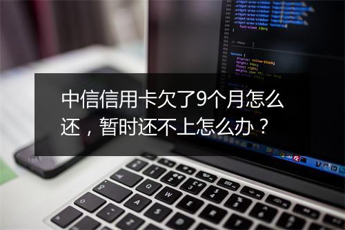 中信信用卡欠了9个月怎么还，暂时还不上怎么办？