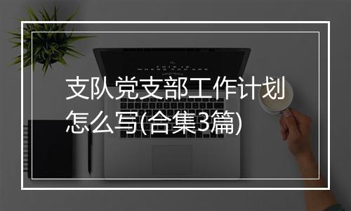 支队党支部工作计划怎么写(合集3篇)