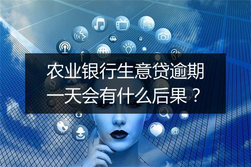 农业银行生意贷逾期一天会有什么后果？