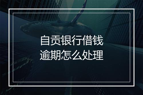 自贡银行借钱逾期怎么处理