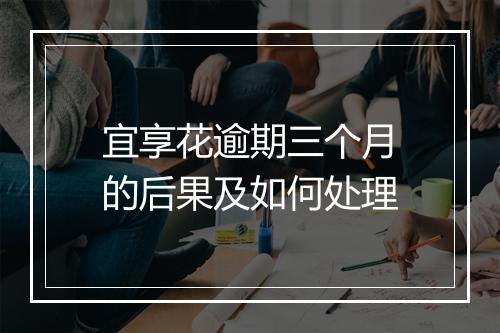 宜享花逾期三个月的后果及如何处理