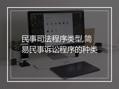 民事司法程序类型,简易民事诉讼程序的种类